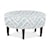 Bassett Rory Contemporary Round Ottoman with Tapered Legs